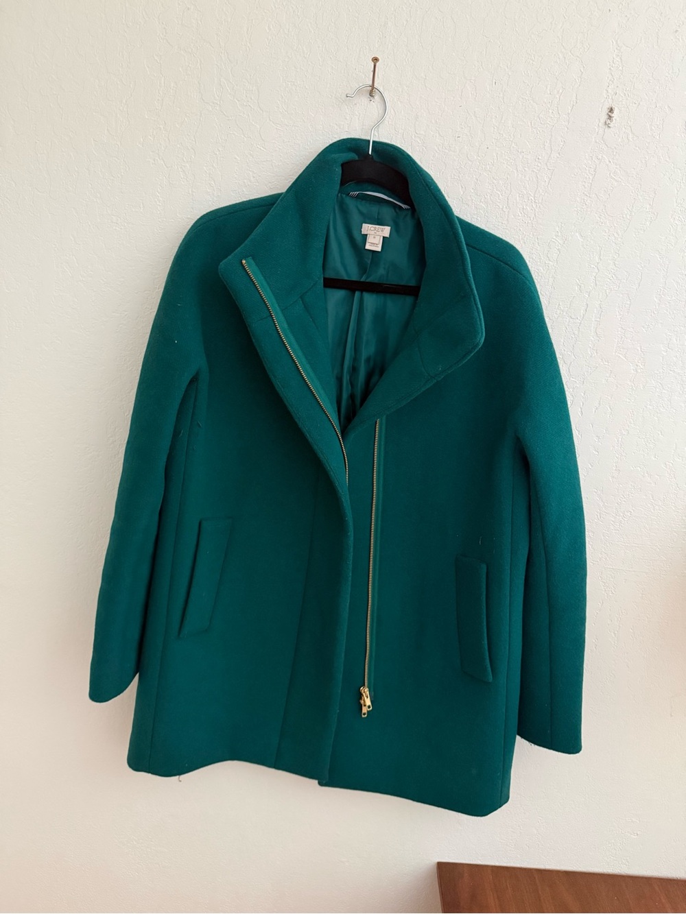 J. Crew Teal Green Wool Pea Coat